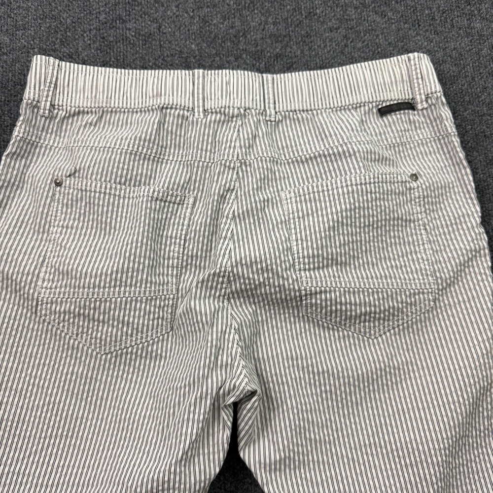 Civil Society Skinny Seersucker Pants Mens XL 36 White Navy Blue Striped READ - Picture 10 of 16